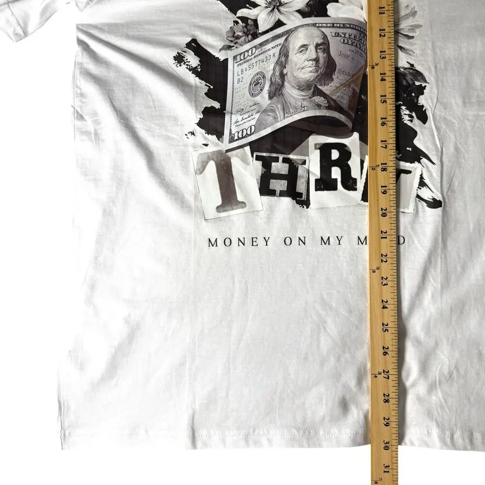 THRT Denim Money On My Mind T-shirt Men’s L - Streetwear Skater Urban Casual Rap - Picture 11 of 11